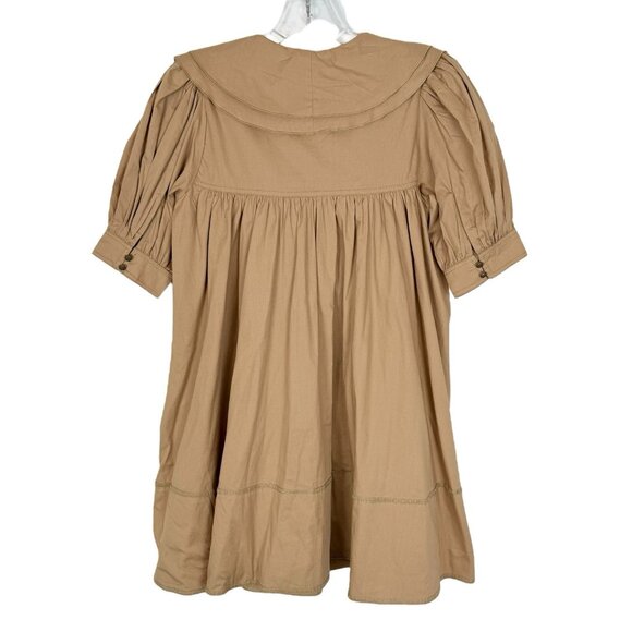 Anthropologie Pilcro Short-Sleeve Bow-Front Tunic Mini Dress Womens M Oversized - Picture 8 of 12